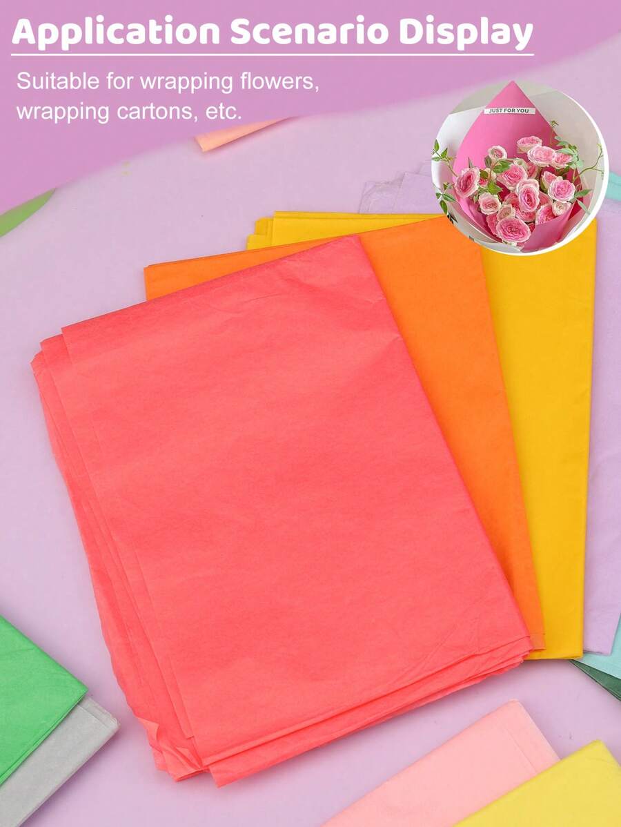 10 Sheets Red Tissue Paper Bulk For Gift Bags Wrapping Paper For DIY Crafts Birthday Halloween Festival Holidays Decorative Valentine's Day Wedding Cake Baking Floral Materials Valentine Day,70*50cm