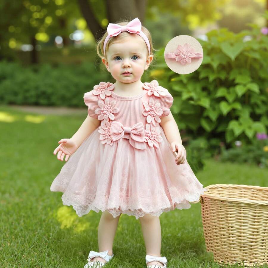 Children's Toddler Lace Cute Princess Style Haga Plus Headband