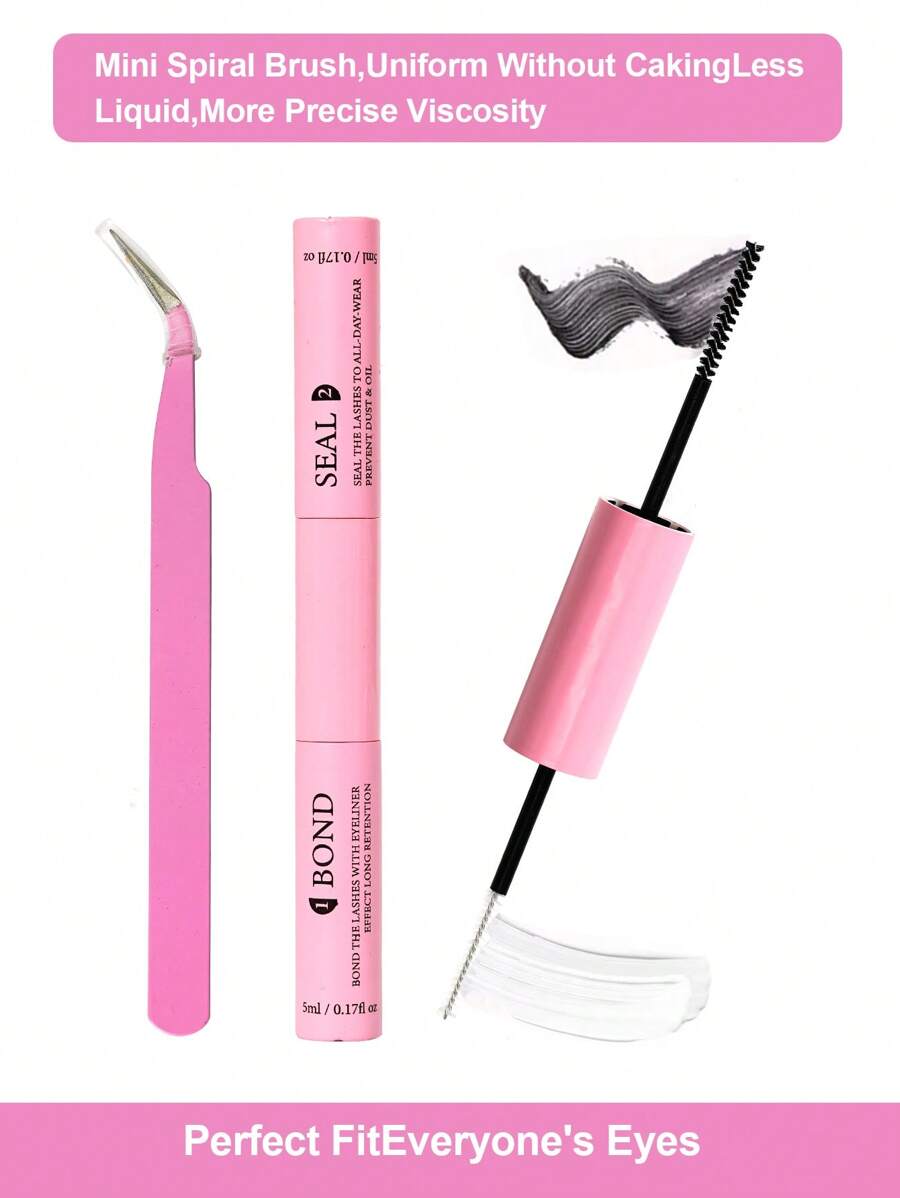 Eyelash Bonding And Sealing 10ml Single Eyelash Adhesive And Sealing Super Strong Shaping Eyelash Extension And Eyelash Tweezers Set