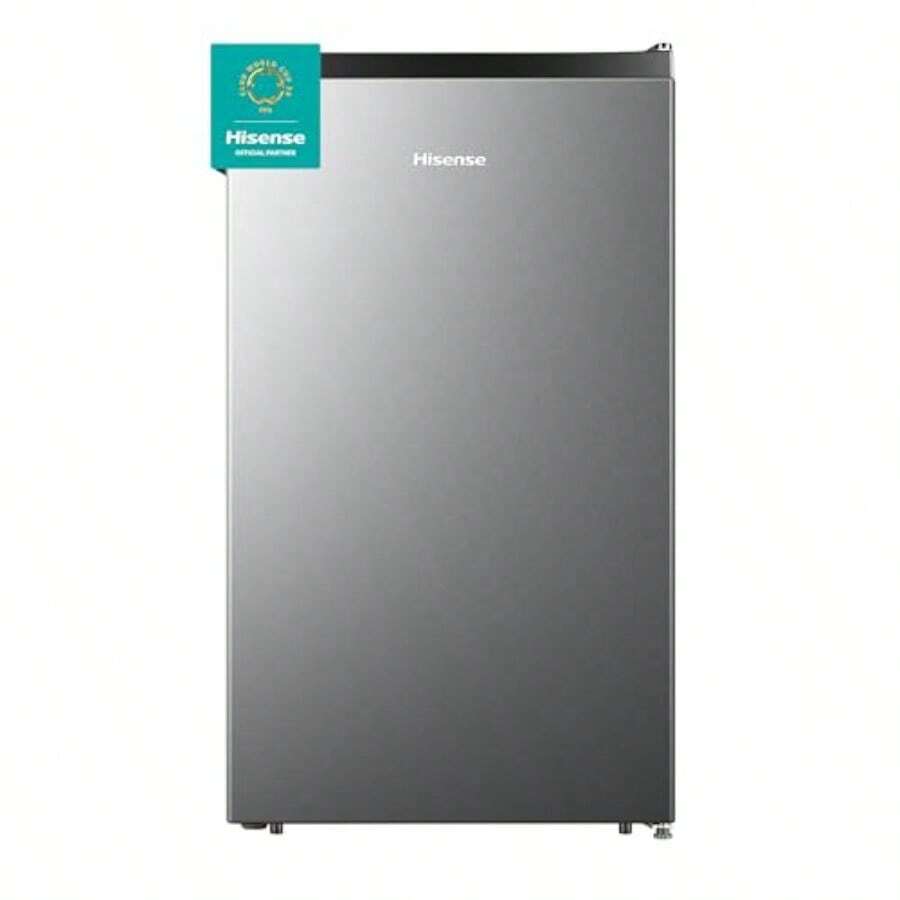 Hisense RR33D6AGX1 Frigobar3.3 pies cubicos Termostato ajustable Congelador independiente Estantes para botellas de 2 litros 48x45x84cm AnchoxLargoxAlto Gris