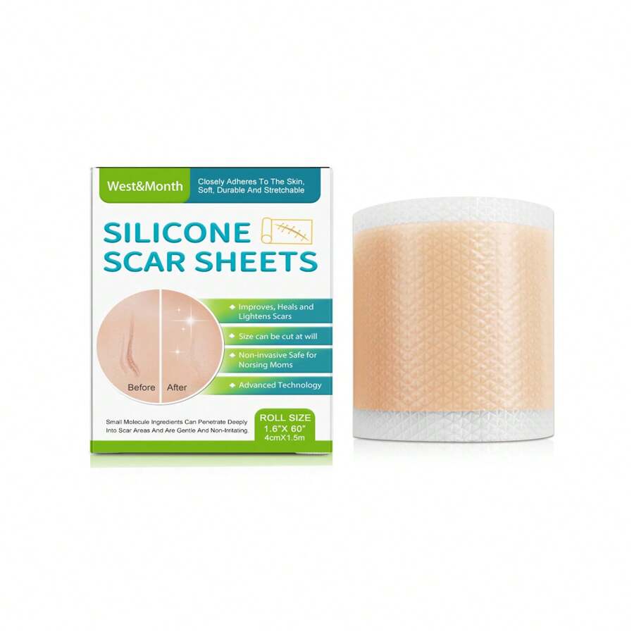 4*150cm Silicone Scar Cover Tape, Waterproof And Reusable Care Adhesive Tape