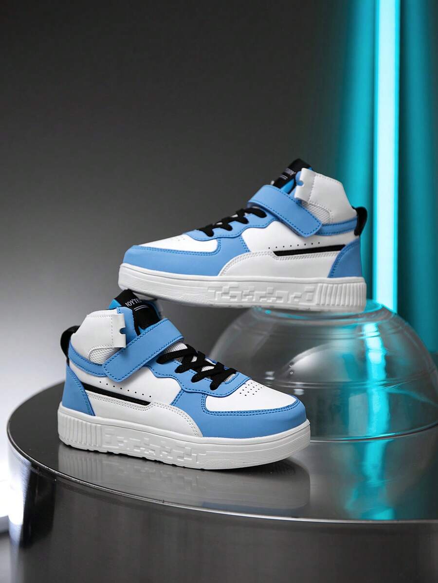 1 Paio di scarpe sportive alte per bambini, scarpe da skate nuove e migliorate, scarpe sportive casual, scarpe da corsa, versatili, alla moda e traspiranti, per ragazzi e ragazze