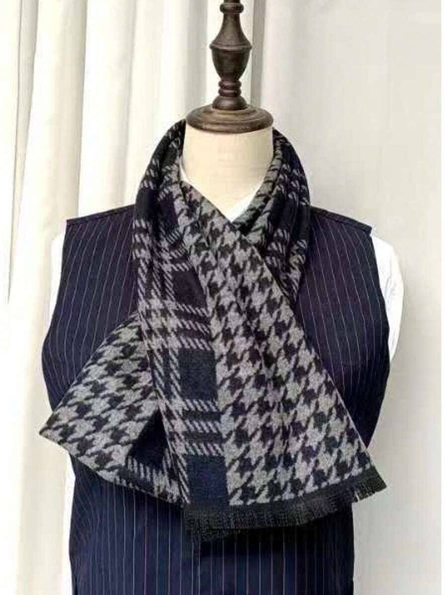 1 pieza Bufanda casual con calidez desmontable hecha a mano para hombre