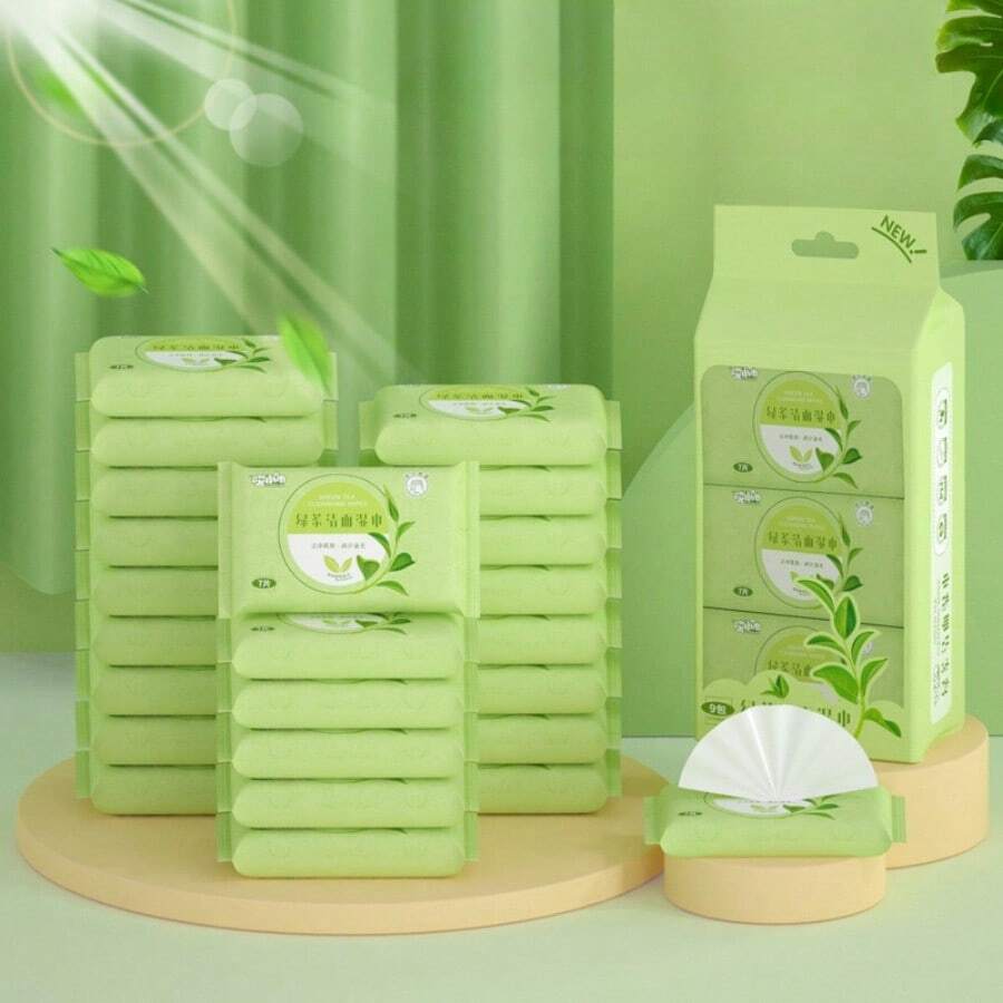 7pcs/Pack Portable Wet Wipes For Daily Cleaning, Suitable For Outdoor Travel, Going Out, Students, Kitchen, Bathroom, Home, Picnic, Christmas, Halloween