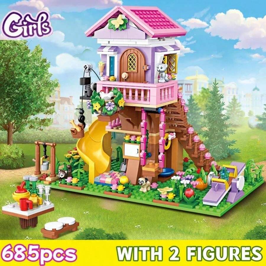 Tree House Building Set - Forest Friendship House Building Blocks Toys, Tree House Building Kit Compatible With , Birthday, Christmas Gift, Suitable For Gift Giving (685 Pieces)