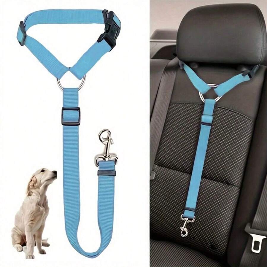 Ceinture de sécurité pour animaux de compagnie, laisse de voiture pour chien et chat, longe de siège arrière rétractable pour animal de compagnie, gardez votre chien plus en sécurité!