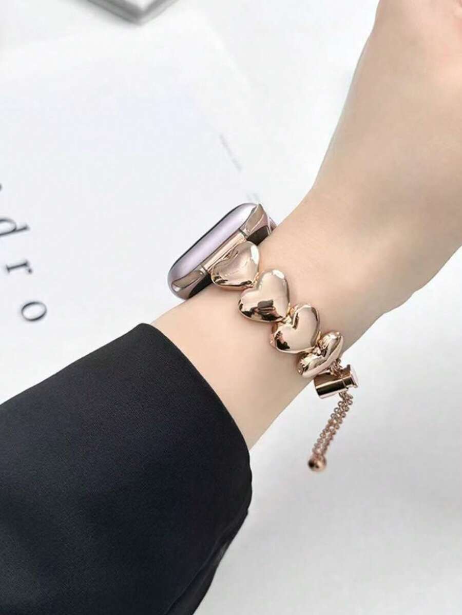 1 pieza Brazalete de mujer de aleación de zinc como banda de repuesto, compatible con IWatch Series Ultra2 Ultra SE2 SE 10 9 8 7 6 5 4 3 2 1 de 38/40/41/42/44/45/46/49mm