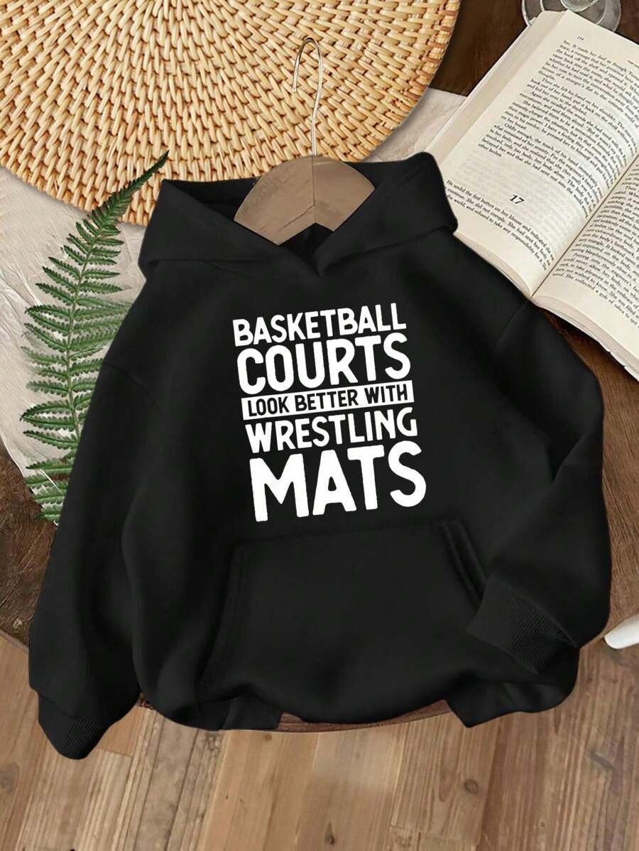 Funny Basketball Wrestling Teen Hoodie - Best Gift For Athletes Fans - Unique Sports Tee - Kids Hoodies Available