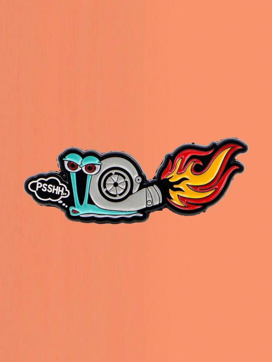 1PC Cartoon Enamel Pin Cute Snail Badge Suitable For Casual Decoration Of Backpacks And Hats