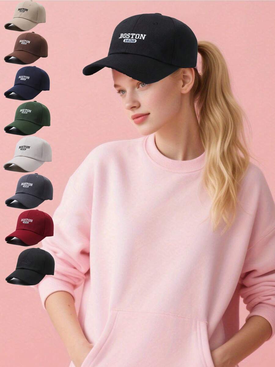 1 Stück leichter, atmungsaktiver Baseballcap, geeignet für Lässig Outdoor, Sport und Sommermode, Baseballcap mit geschwungenem Schlangenmuster, Mode Snapback Kappe für Herren und Damen, Stickerei mit Buchstaben, Sonnenschutz, einfarbig und vielseitig
