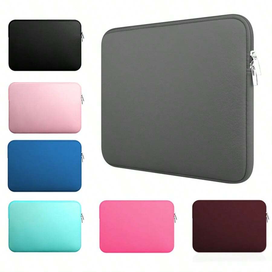 Pothai High Quality Simple Absorbent Sponge Laptop Sleeve, Shock Proof Breathable Protective Dust Cover Casefor Back To School School Stuff Bag For School Work Laptop Bag For Women Mac Book Case