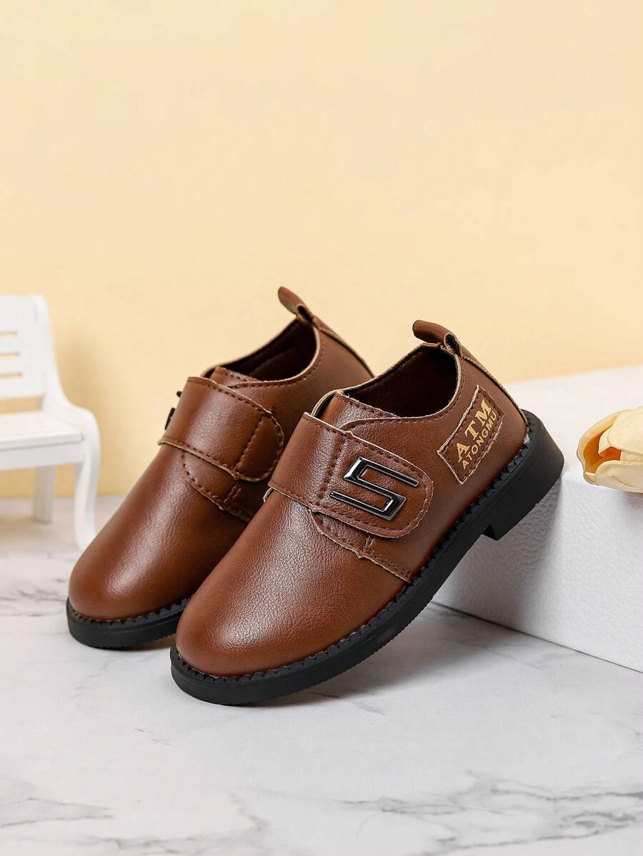 Zapatos de vestir suave para niños, zapatos casuales de tipo Oxford negros para niños, estilo británico, para la escuela, para niños pequeños/pequeños/grandes