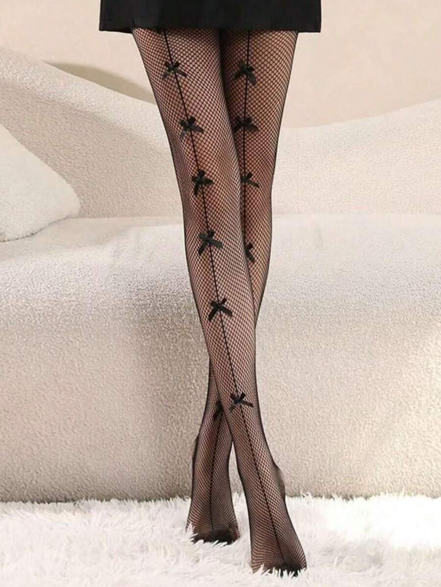 1 Pair Wedding/Party Cosplay JK Style White Thigh High Socks For Women, Pure White, Bowknot, Thin Lolita Stockings, Non-Runlating