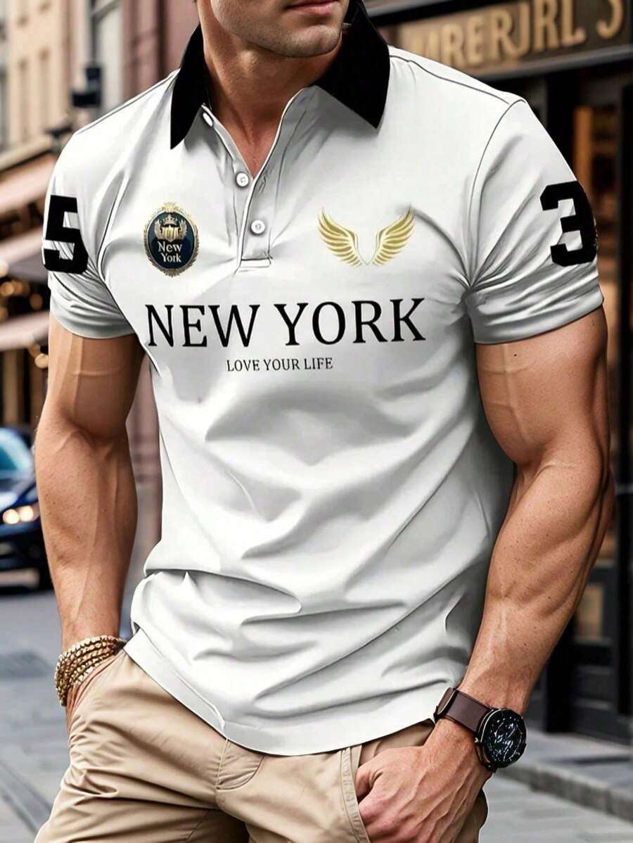 Men's Comfortable Versatile Sporty Short Sleeve Polo Shirt