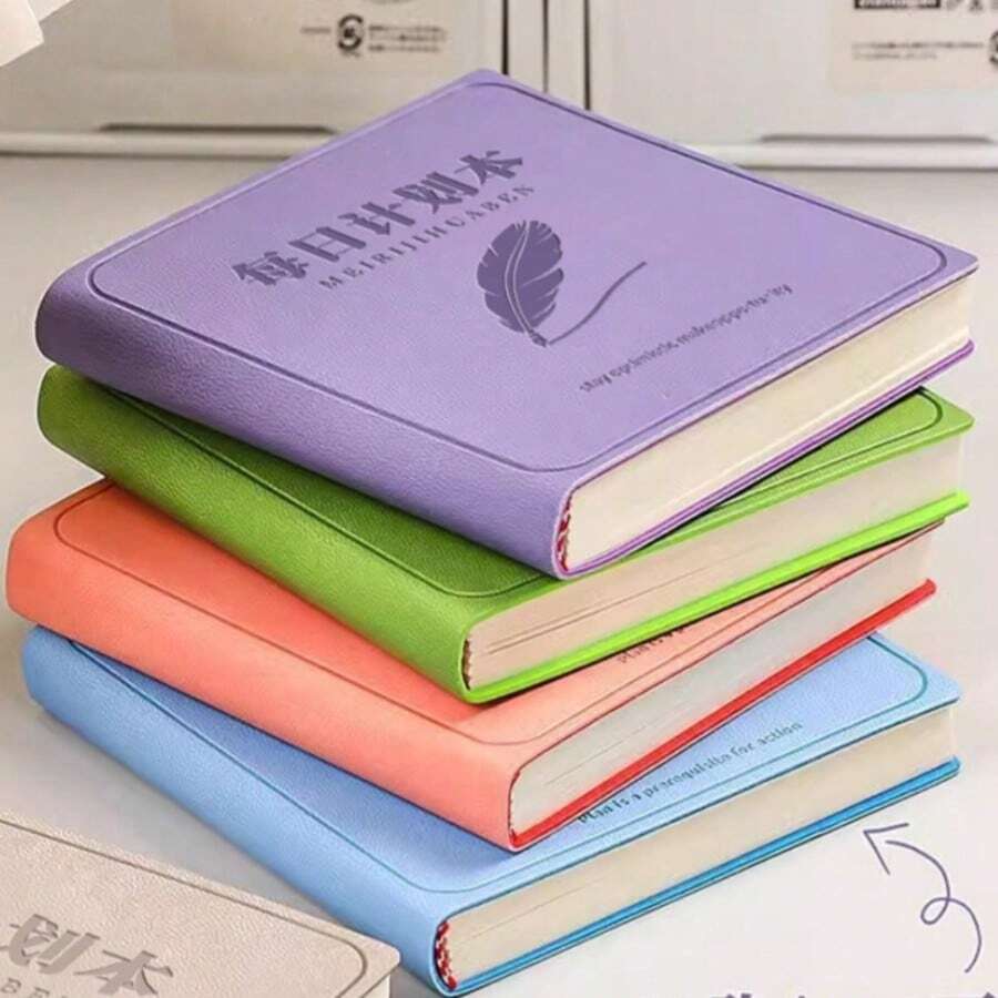 1pc Daily Plan Book Self-Discipline Check-In Mini Notebook Portable For Time Management Study Schedule Pocket Book Back-To-School Gift,School Supplies,Back To School