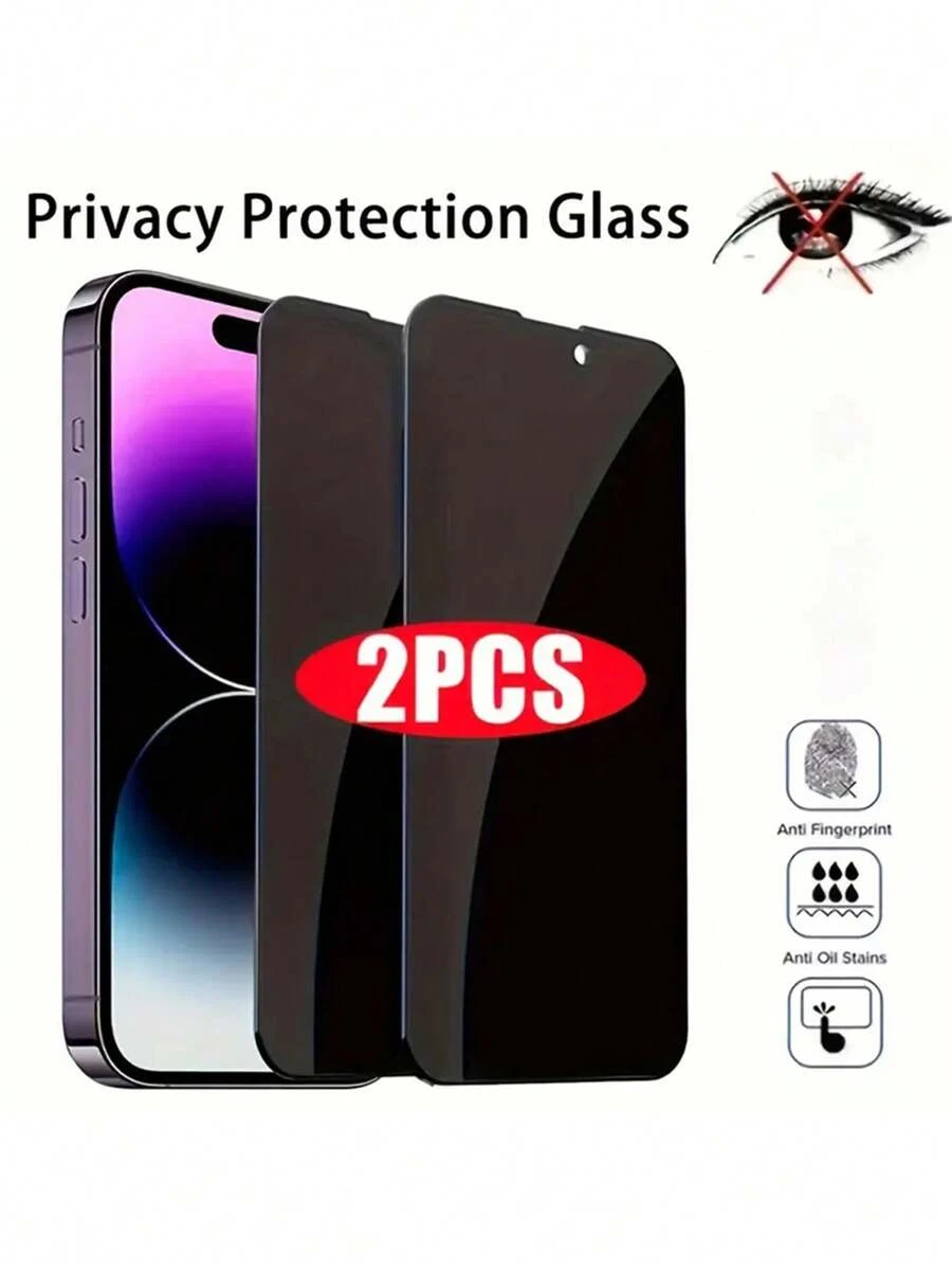 2 Stücke Datenschutzbildschirmschutz geeignet für 16 Pro Max/16pro/16pIus/16e/15pro Max/15pro/14/13 Smartphones, mit Datenschutz-Gehärtetem Glas Anti-Fingerabdruck, staubfrei, ölresistent beschichtet, verstärkte Haltbarkeit und einfache Installation von Handzubehör.