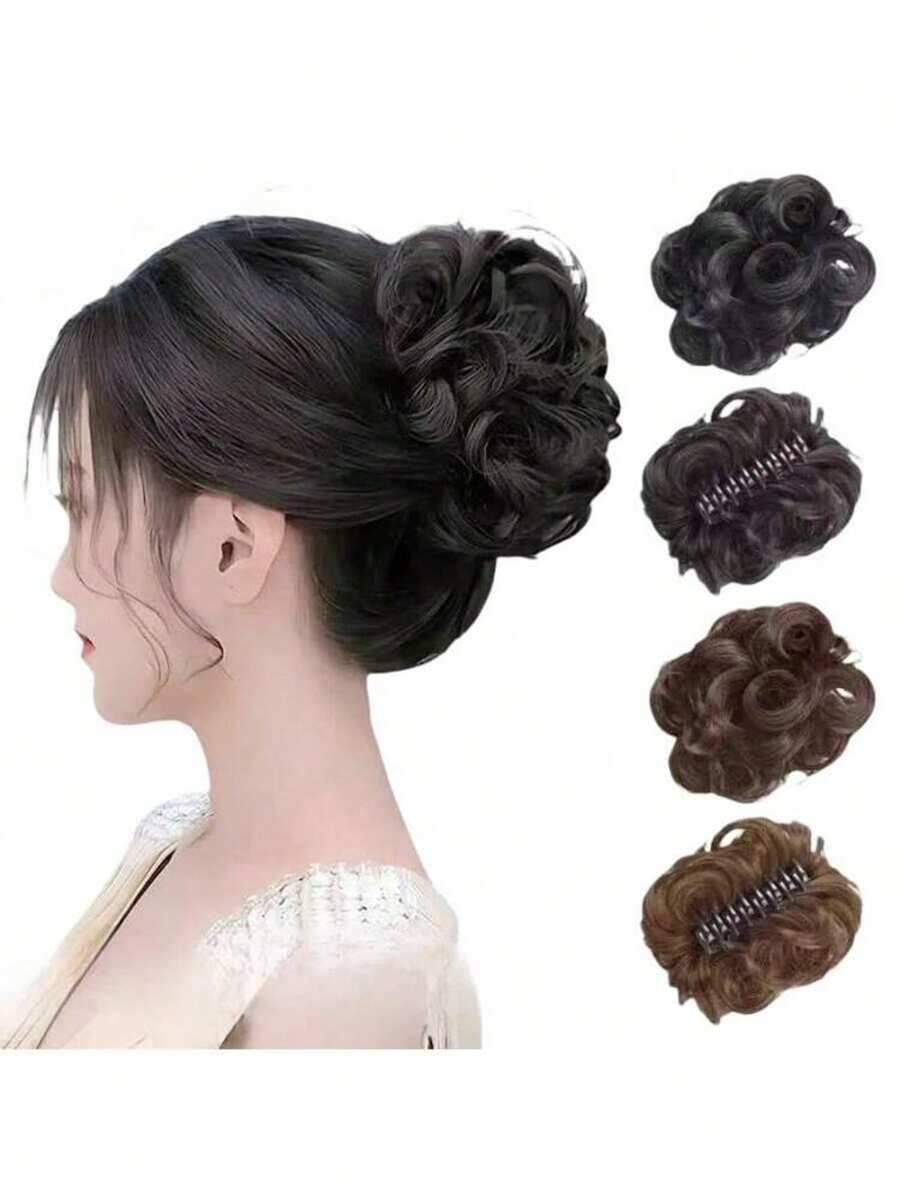 1 pettine staccabile per chignon spettinato, realizzato in fibra resistente al calore per acconciature ondulate e ricce, accessori per parrucche da donna, fermagli per capelli, pettini, fissatori per capelli, mollette per capelli, accessori per capelli alla moda, mollette per capelli di bellezza.