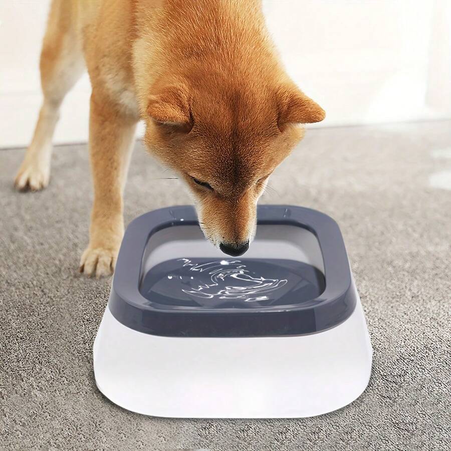 Supet 1 Conjunto Tigela de Água Flutuante para Animais de Estimação, Tigela de Água à Prova de Respingos e Anti-Queda para Cachorro, Tigela de Bebedouro para Gato que Não Molha a Boca