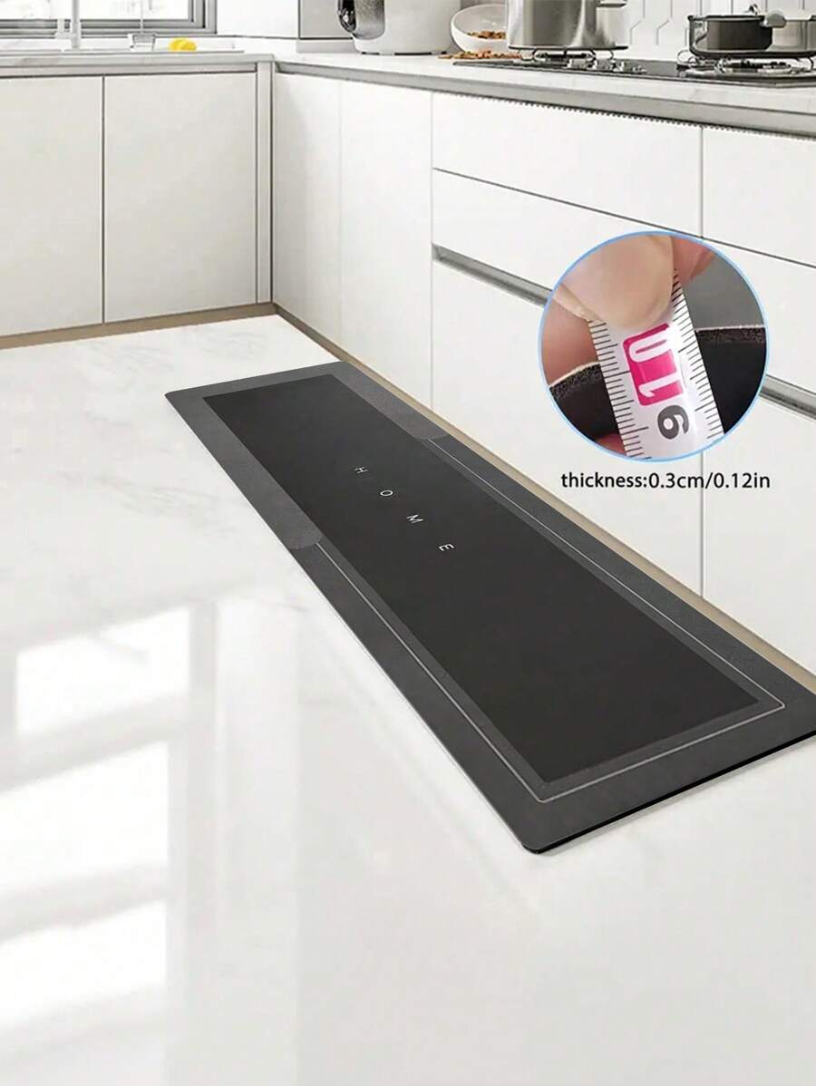 1 pièce Tapis de sol de cuisine amélioré en boue de diatomée, tapis de sol super absorbant avec fond anti-dérapant, séchage rapide pour salle de bain, salon, grand tapis absorbant, tapis de sol de lessive, tapis d'entrée, tapis de course lavable pour la maison pour couloir, décoration de la salle