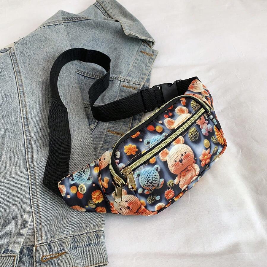 New Versatile Waist Pack For Women, Casual Crossbody Bag With Multiple Zipper Pockets, Mobile Phone Pouch, Sports Shoulder Bag