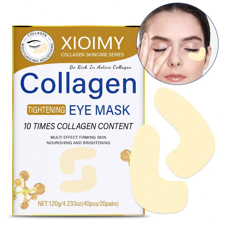 Xioimy 40pcs Collagen Hydrating & Firming Eye Masks, Refine And Brighten Eye Area Skin, Suitable For All Skin Types