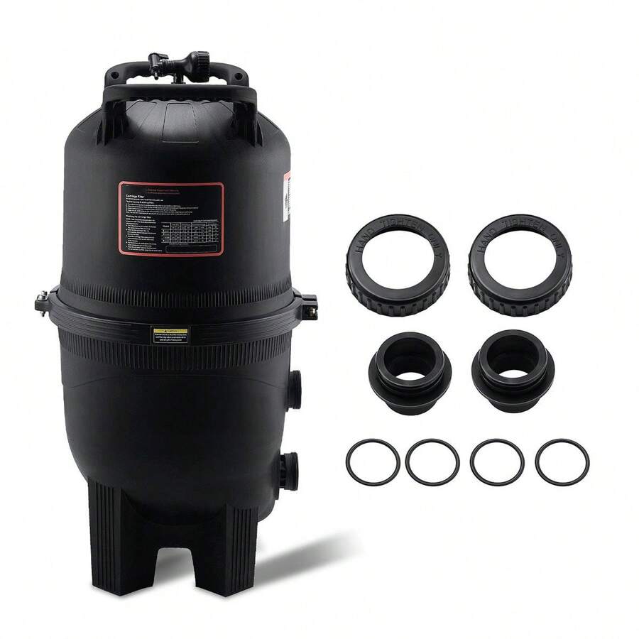 Sweiko Kartuschen-Poolfilter, 49 m² Filterfläche, Einbau-Poolfilter, oberirdisches Schwimmbad-Filtrationsfiltersystem mit Upgrade-Filter und auslaufsicher, für Whirlpools, Spa, aufblasbare Pools