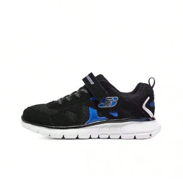 Skechers Zapatillas deportivas informales ligeras y transpirables con velcro para niños