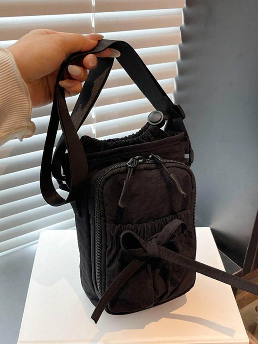 Crossbody Bag For Men, Versatile, Lightweight, Sports And Leisure, Water Bucket Bag, Neutral And Fashionable Water Bottle Bag, Commuting Bag, Cycling Bag, Simple Shoulder Bag, Mobile Phone Bag Side Bag