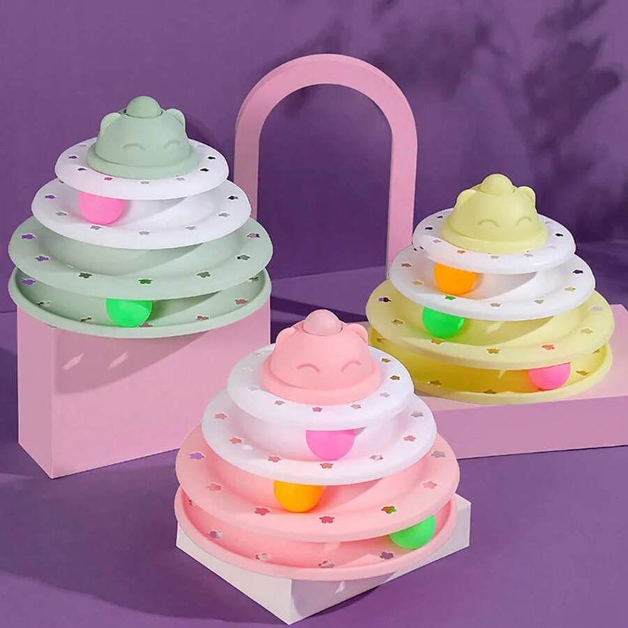 New Cat Head Cat Turntable Cat Self Hi Track Play Plate Interactive Educational Cat Toy Pet Supplies
