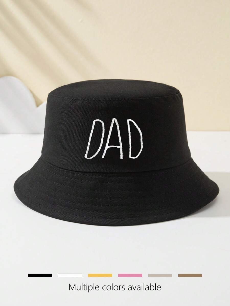 1 pièce Chapeau bob brodé pour femme, unique et amusant, indispensable pour les sports de plein air, les voyages, la plage, respirant, à la mode, polyvalent, cadeau de vacances
