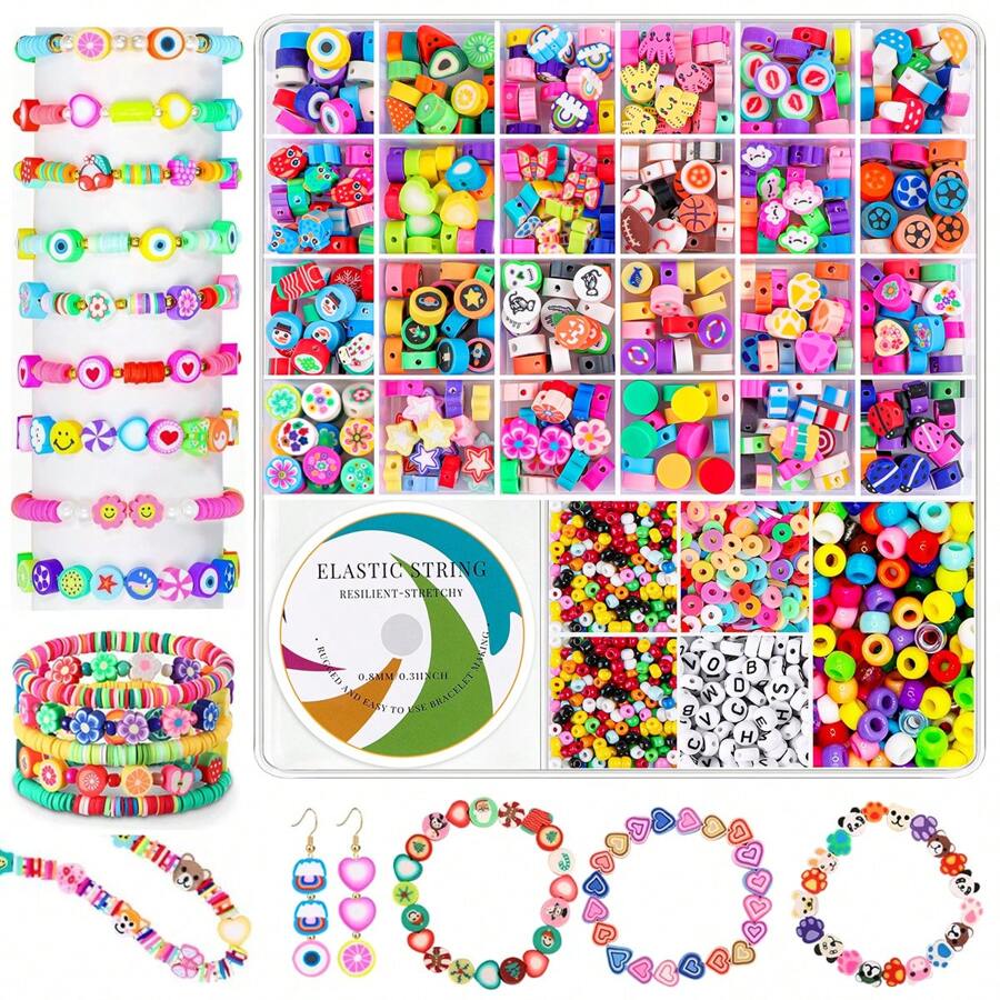 1500pcs/7500pcs Loom Bracelet Making Kit, Loom Bands, Rubber Ring Craft Gift, Refill Loom Bands Set, Loom Band Kit, Colorful Loom Band Set, For DIY Friendship Bracelet & Necklace Personalized Creation
