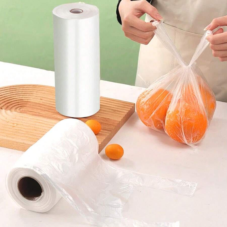140pcs Mini Size Disposable Plastic Produce Bag, Grocery Bags For Vegetables,Fruits And Food Storage, Suitable For Household Kitchen,Outdoor Cooking And Refrigerator
