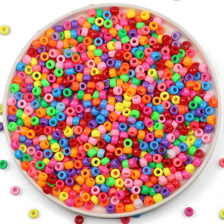399 peças de contas de acrílico de macaron iridescentes, contas espaçadoras, acessórios para artesanato de pulseiras de contas faça você mesmo para fazer joias