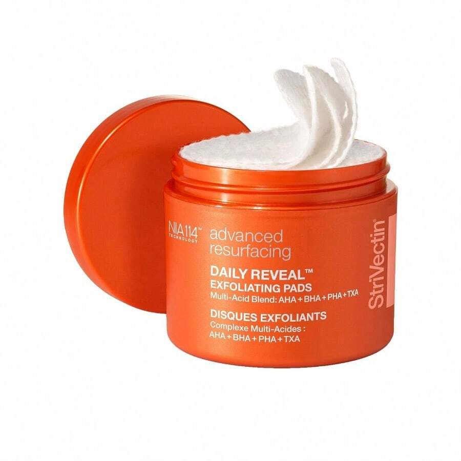Almohadillas exfoliantes diarias de revelación avanzada StriVectin, visiblemente alisan y iluminan la piel, reducen los puntos negros, 60 unidades
