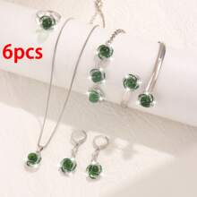 Accesorios de color verde plateado