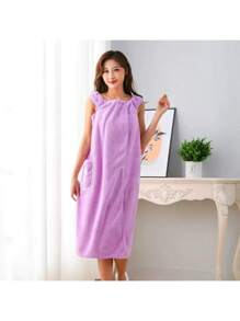 Purple Daisy Long Bath Towel