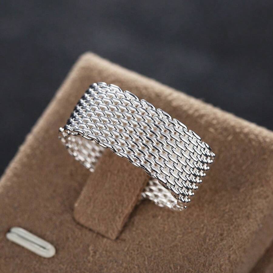 925 Sterling Silber Cut Out Ring für Frauen Mode Charme Hochzeit Verlobungs Schmuck Masche Ringe