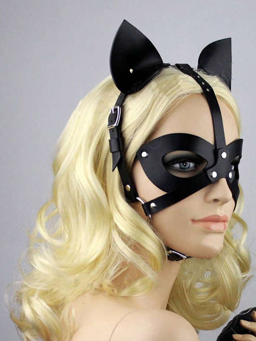 Gotischer Stil Schwarze Sexy Maske für Damen, kühnes Kostüm Accessoire für Damen, Halloween Maske, Valentinstag Geschenk, Party Cosplay, Sexy Accessoire für Damen