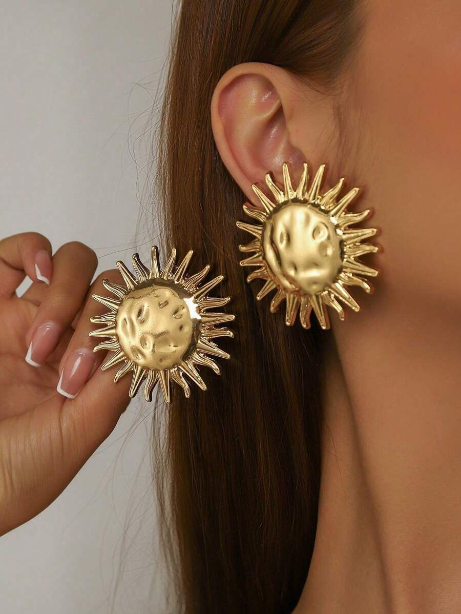 ZAA 1 par de brincos estilo praia férias de verão exagerados para menina do sol