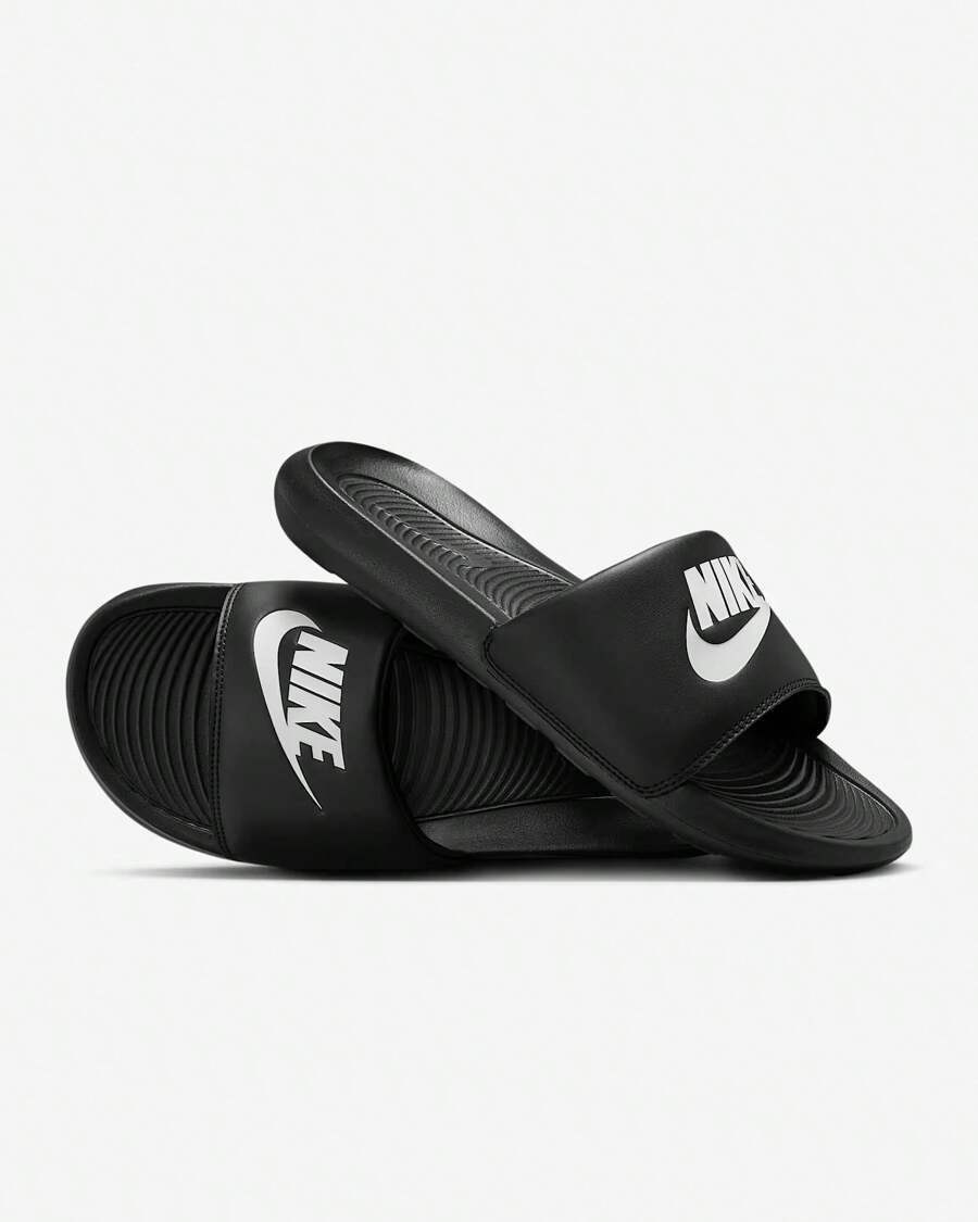 Nike Men's Victori One Slides Sport Sandal, Black/White