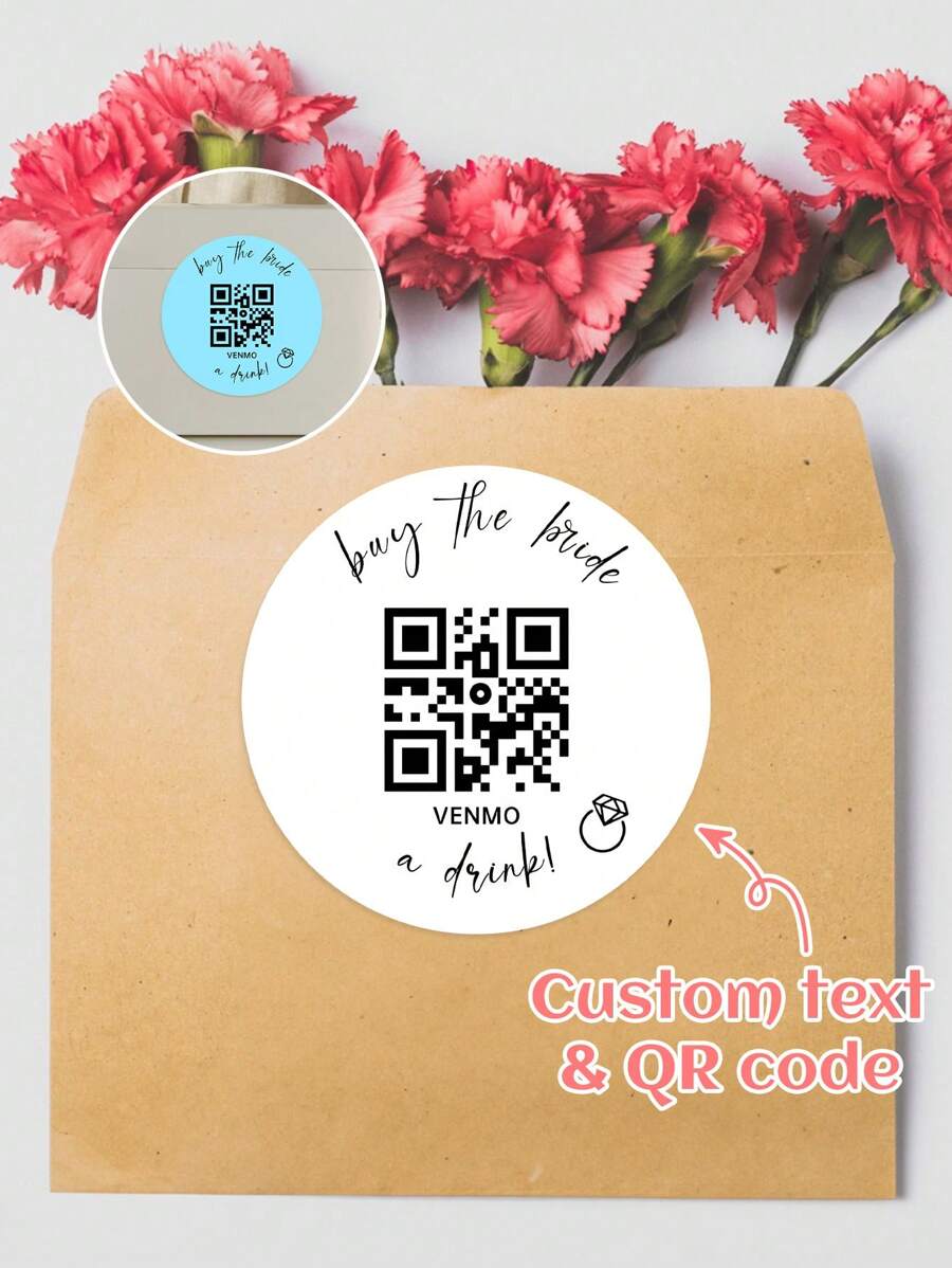 Benutzerdefinierte Text Aufkleber, Benutzerdefinierte QR-Code Verpackungsaufkleber, QR-Code Aufkleber, Geschäftslogo Aufkleber, Kleinunternehmen Aufkleber, QR-Code Etiketten. Benutzerdefinierte QR-Code Aufkleber, Party- und Hochzeitsartikel, Schulmaterial, Rückkehr zur Schule