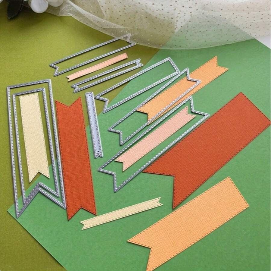 Kohlenstoffstahl Stanzmesser, Metallschneideklingen Formwerkzeug, dekorativer Lesezeichen Ausstecher DIY Papier- und Kartenbastellwerkzeug, für Scrapbooking, Grußkartengestaltung, Prägung, Heimdekoration-Projekte