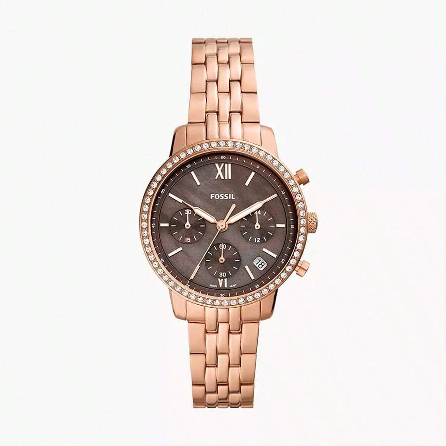 Fossil Relógio FOSSIL Neutra Series Three-Eye Chronograph em aço inoxidável com calendário