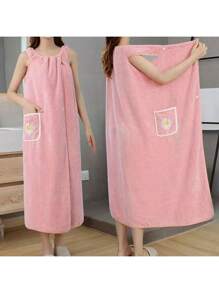 Pink-daisy Long Bath Towel