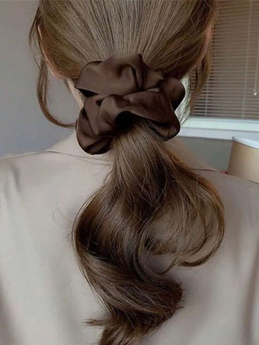 3/5/7pcs Solid Color Minimalist Scrunchie - Elegant & Versatile Hair Tie For Women, High-End Ponytail Holder For Everyday Styling, Hair Accessory ,Hair Accessories, Scrunchy Hair Ties