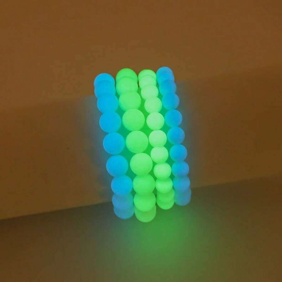 1 pièce Bracelet de pierre fluorescente, bracelet lumineux pour hommes et femmes, bracelet lumineux fluorescent pour couples