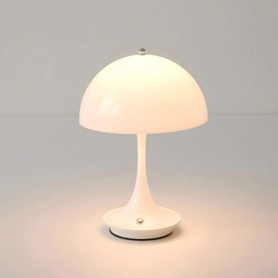 Lámpara de mesa inalámbrica con forma de seta y sensor táctil, 3 colores con regulador de intensidad continuo, luces portátiles a batería para decoración de dormitorio/restaurante/exterior/camping