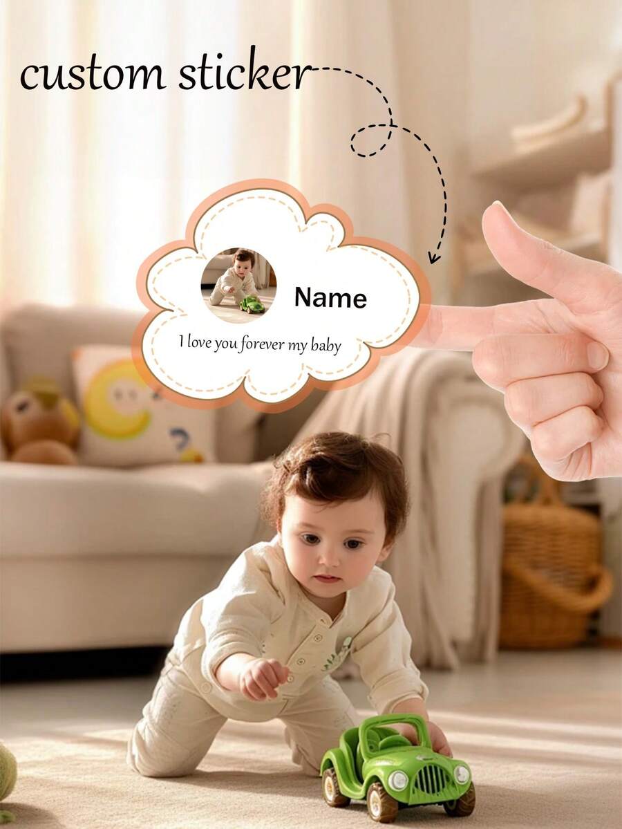 20 pezzi Adesivi personalizzati per bambini, divertenti, con foto selfie fai-da-te, nome, testo, cartoni animati, per asilo nido, zaini, regali, forniture scolastiche, scatole pranzo, etichette per classe, ufficio, abbigliamento, impermeabili, durevoli, colorati, decorativi, alla moda