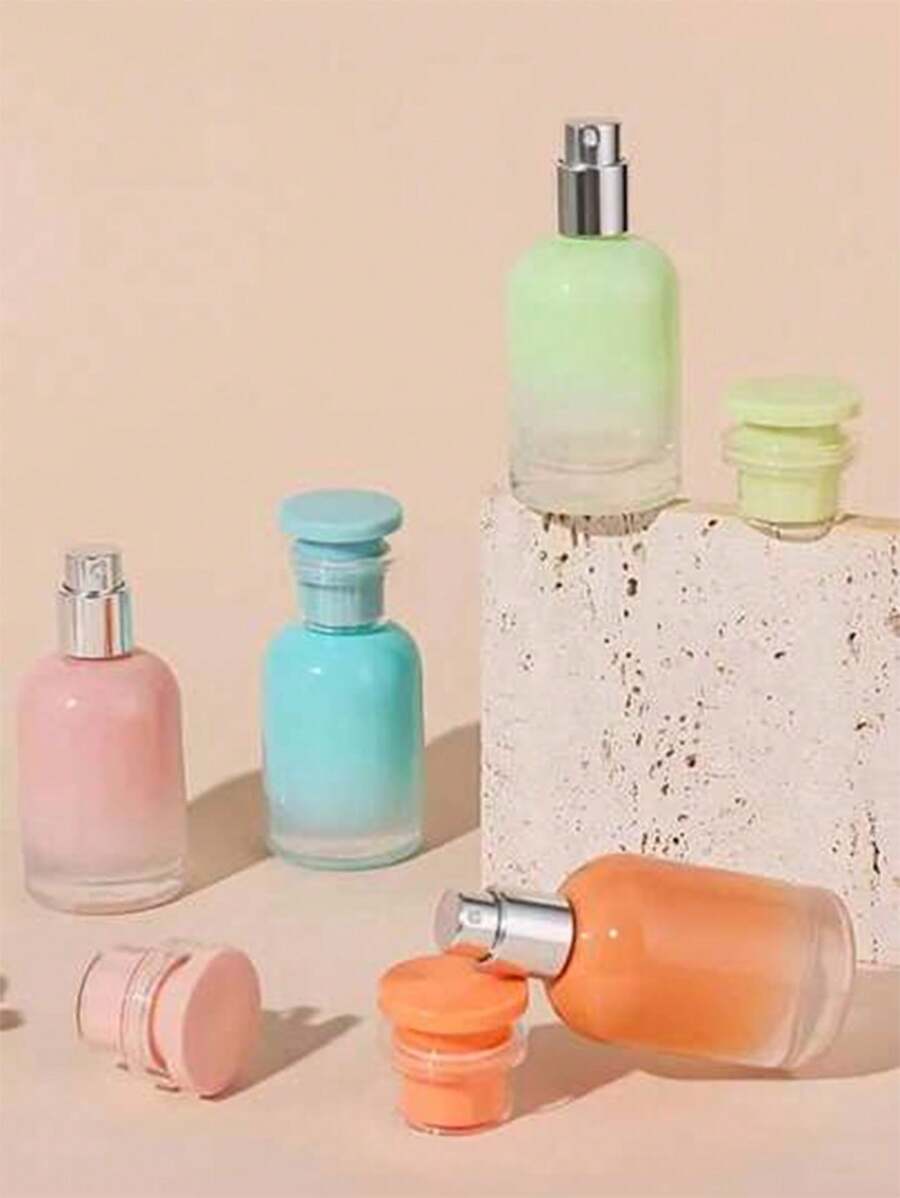 1pc Outdoor Travel Perfume Bottle, Ombre Color Bottle With Spray, Lightweight And Portable