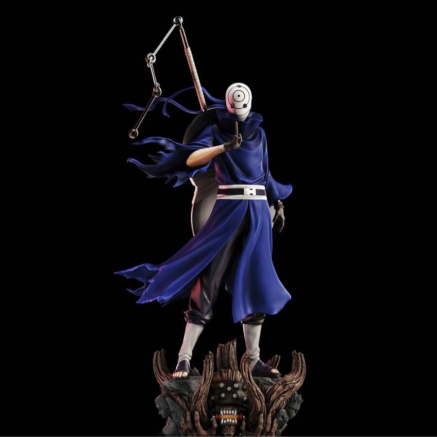 Banpresto Scultura Obito Uchiha a due teste, statua modello sostituibile, accessorio anime, decorazione di action figure, decorazione per la casa, ornamento per auto, piccolo regalo, regalo festivo